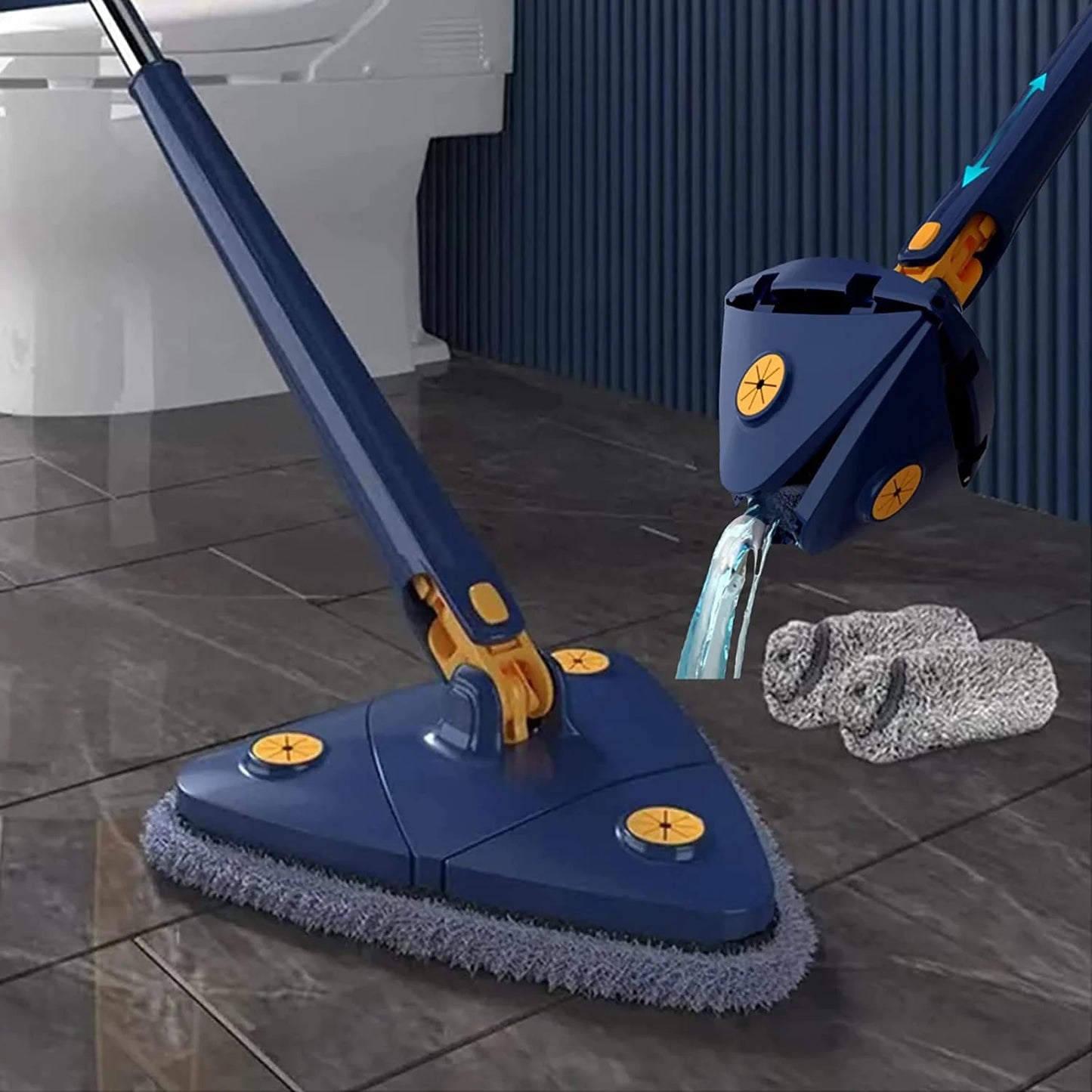 360° Rotating Spin Mop with Adjustable Handle