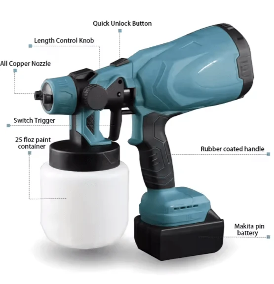 Portable electric paint sprayer product view 2